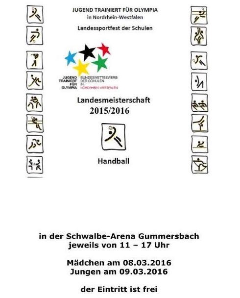 Handball 2016 Plakat Landesfinale